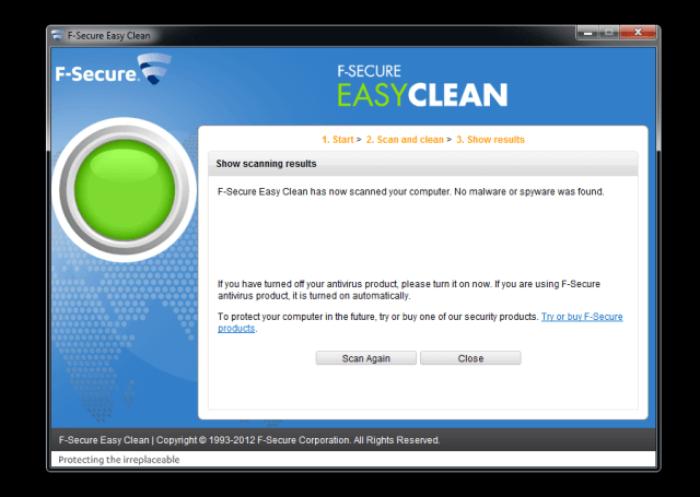 F-Secure Easy Clean 來自芬蘭的免費惡意程式清除工具