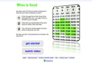 WhenIsGood 揪團約人「喬時間」的網路服務