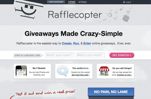 Rafflecopter 協助辦抽獎活動的免費線上服務