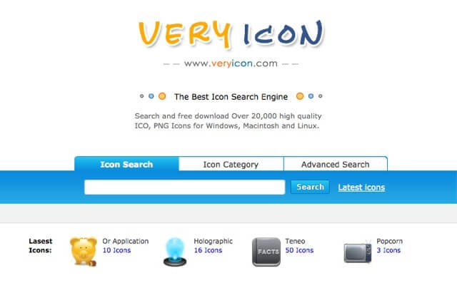 VeryIcon 免費下載超過 20,000 個 PNG、ICO 圖示