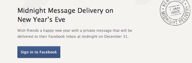 Midnight Message Delivery：在 Facebook 上寄送跨年新年簡訊給好友