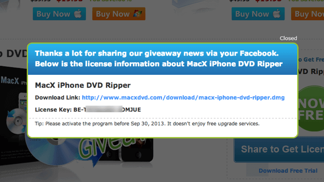 MacX iPhone DVD Ripper：DVD 擷取轉檔工具，限時免費下載（Mac）