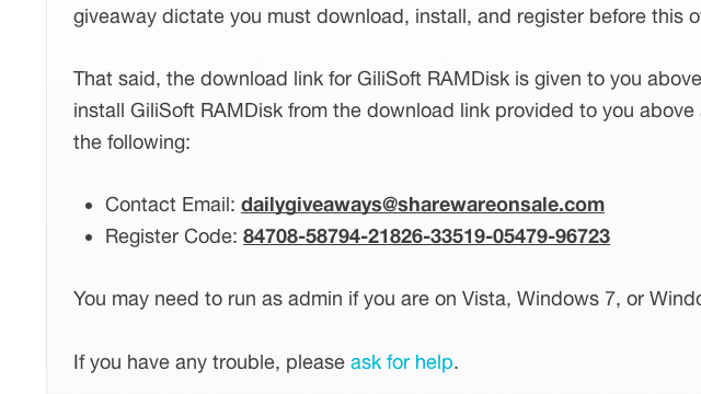 GiliSoft RAMDisk 把記憶體變成虛擬硬碟，享受超快讀寫速度，限時免費