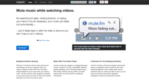 Mute.fm 開啟影片時自動將進行中的音樂靜音、暫停，結束後自動恢復播放