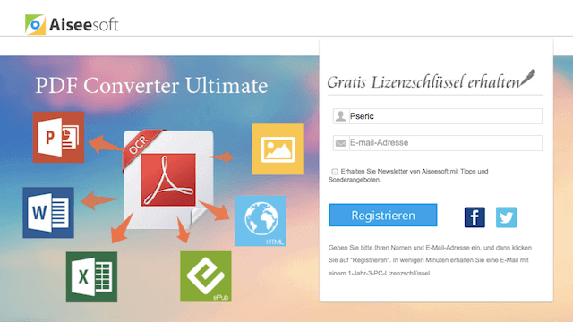 Aiseesoft PDF Converter Ultimate 內建 OCR 辨識功能的 PDF 轉檔軟體，限時免費下載
