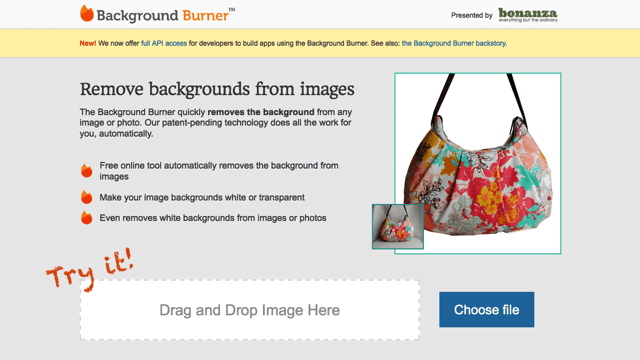 Background Burner 線上去背服務，從圖片或相片中「全自動」去除背景