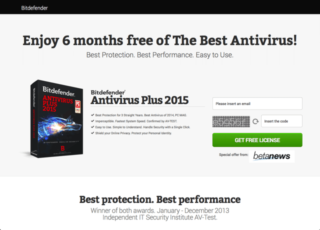 Bitdefender Antivirus Plus 2015 比特病毒防護，180 天限時免費下載