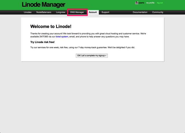 Linode 提供免費 DNS 代管服務，註冊即可使用