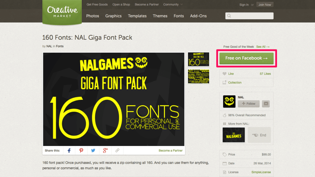 NAL Giga Font Pack：160 個英文字型包，限時免費下載