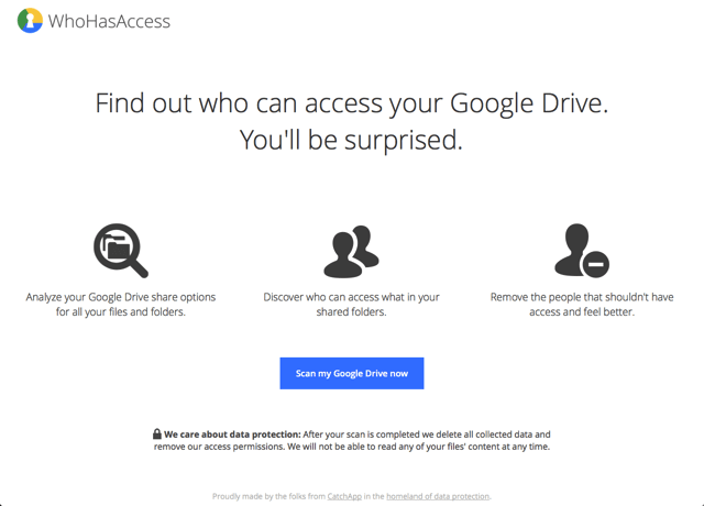 WhoHasAccess 檢查誰可以看到你 Google 雲端硬碟的檔案