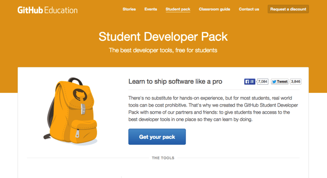 GitHub 推出「學生開發者方案」，免費索取價值數百美金的服務、軟體