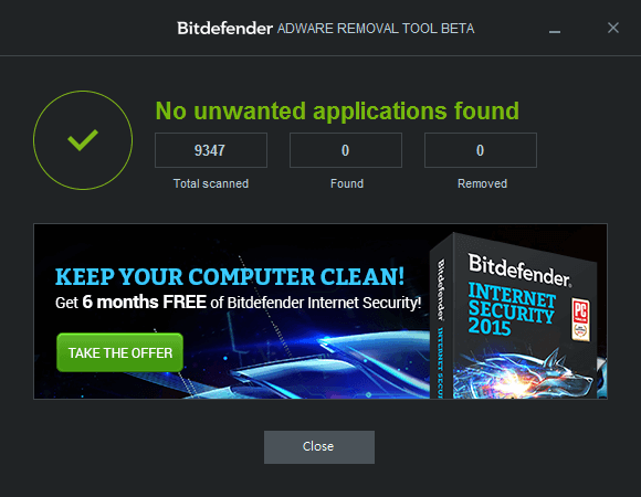 Bitdefender 惡意程式移除工具，輕鬆刪除廣告軟體、工具列或瀏覽器綁架
