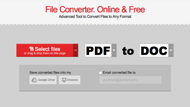 Convertio 免費線上轉檔服務，支援超過 45 種常用格式