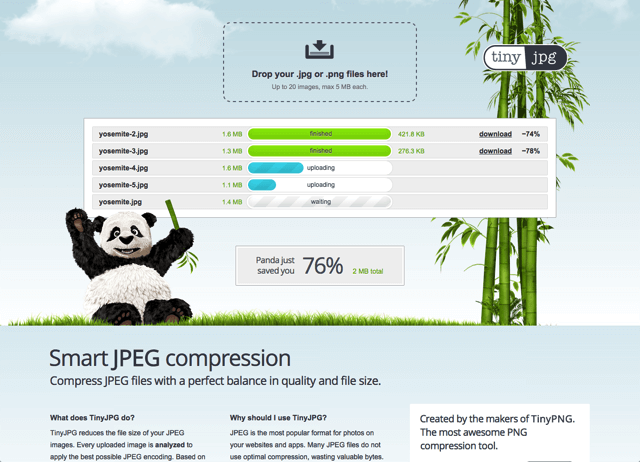 TinyJPG 線上 JPG、PNG 圖片壓縮工具，輕鬆減少圖片 70% 大小