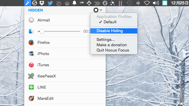 Hocus Focus 自動隱藏閒置、沒使用中的應用程式視窗（Mac）