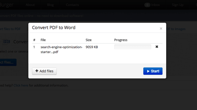PDFBurger 線上製作、合併 PDF 文件，或轉檔為 Word、Excel 等格式