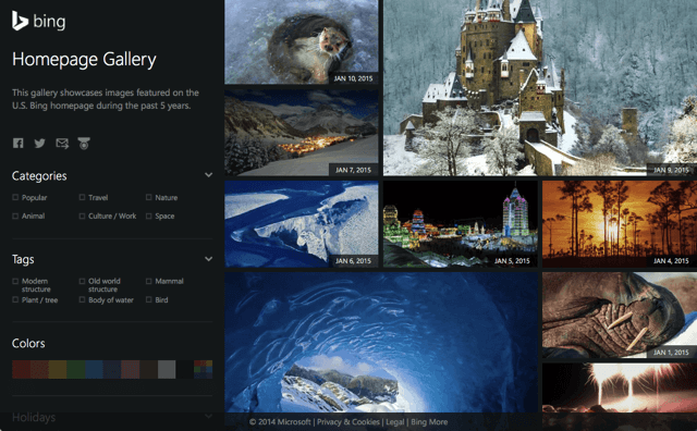 Bing Wallpaper Gallery 收錄近五年 Bing 背景圖片，可免費下載用於桌面