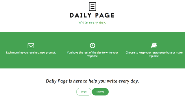 Daily Page 培養你的寫作習慣，每日提供不同題目激盪創作靈感