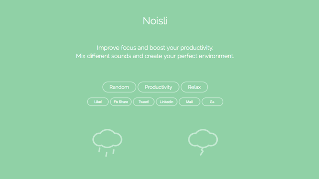 Noisli 混合多種環境聲音，創造出能專注、提高生產力的完美環境