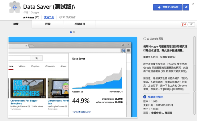 Google 推出 Data Saver 桌面版讓你上網速度更快、降低流量耗費！（Chrome 擴充功能）
