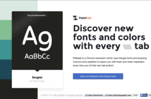 Palettab 在瀏覽器新分頁隨機顯示色彩、字型卡，發掘全新設計創意（Chrome 擴充功能）