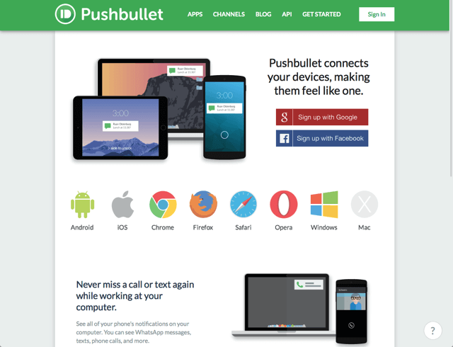 Pushbullet 在電腦、平板與手機間傳送文字、圖片、鏈結或檔案，支援 iOS、Android 等平台