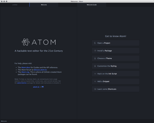 Atom — GitHub 開發的免費、開放原始碼編輯器正式版（Windows、Mac、Linux） – 免費資源網路社群