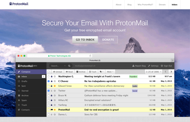 ProtonMail 以個人隱私、安全為特色的瑞士免費信箱，雙密碼加密郵件更安全！