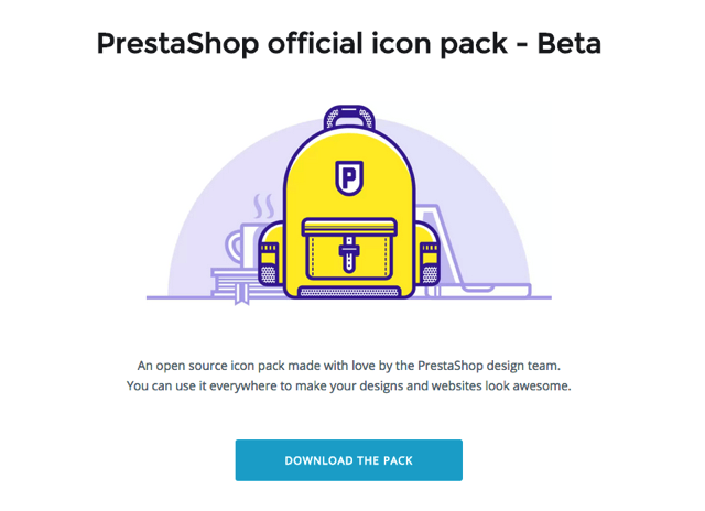 PrestaShop 設計團隊將官方圖示集開放原始碼釋出，可免費下載用於網站或專案