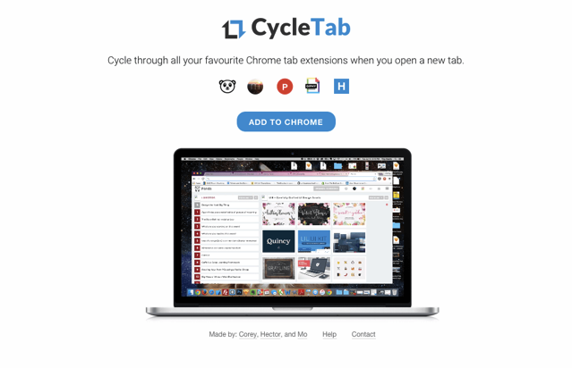 CycleTab 讓各種 Chrome 分頁外掛並存！每次開分頁隨機顯示不同功能