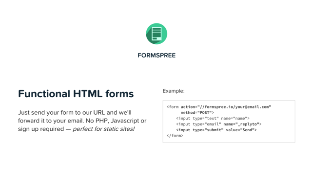 Formspree 為 HTML 靜態網頁加入線上寄信表單，免註冊即可用