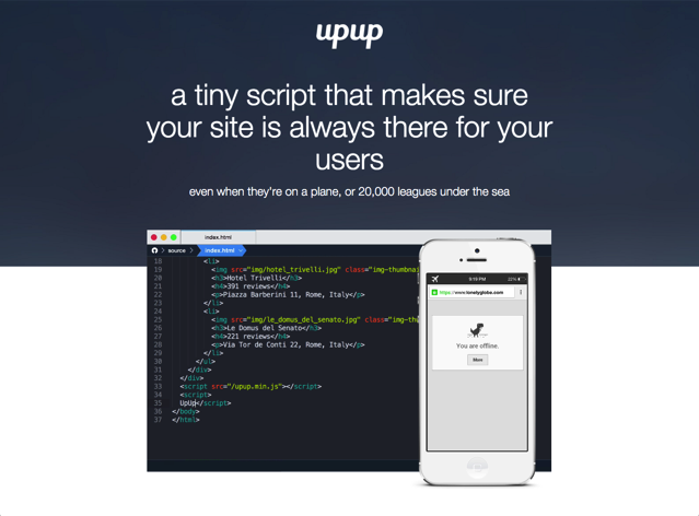 為網站提供離線版！UpUp 讓使用者在無連線時也可瀏覽內容