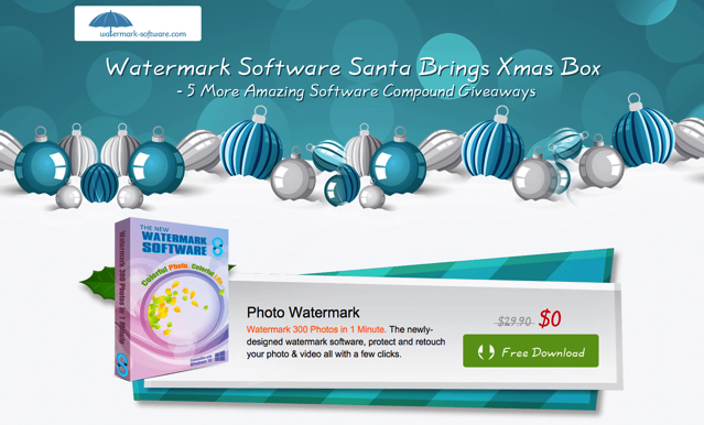 Watermark Software 聖誕限免活動來了，六套軟體總價超過 $150 美金免費下載！