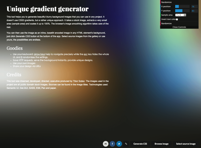 Unique Gradient Generator