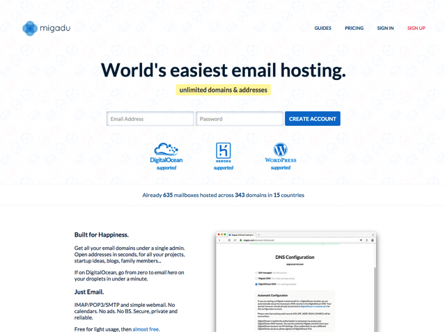 Migadu 世界最簡單可自訂網域名稱 Email 服務！支援 IMAP、POP & SMTP 收發郵件