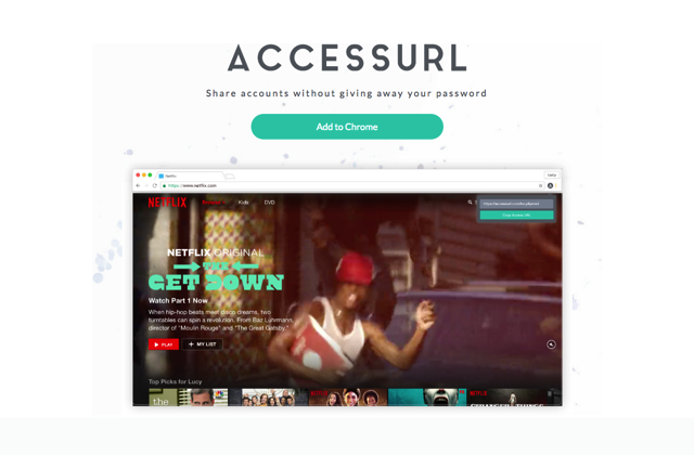 AccessURL 和其他人共用網路服務帳號，無須告訴對方密碼（Chrome 擴充功能）