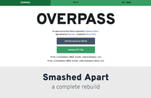 Overpass Font 免費道路標誌英文字型下載，Red Hat 贊助開放原始碼