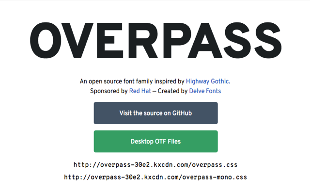 Overpass Font