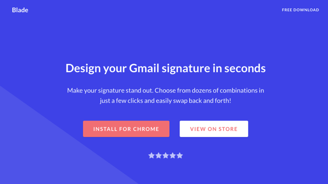 Blade - Signatures for Gmail