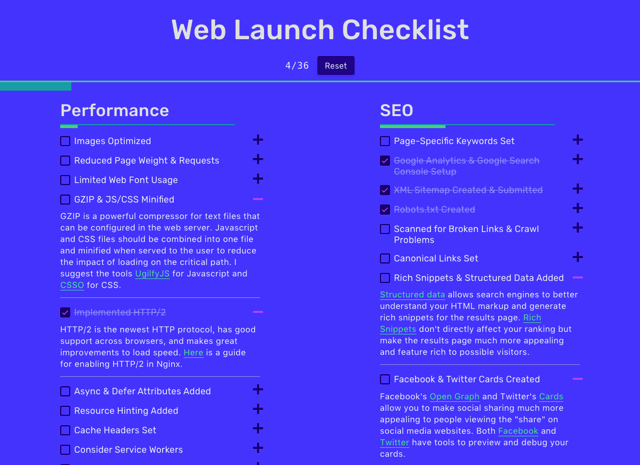 Web Launch Checklist