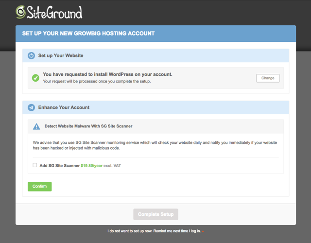 在 SiteGround 虛擬主機建立 WordPress 網站教學
