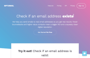 Sift.email 輸入 Email 幫你檢查電子郵件地址是否存在