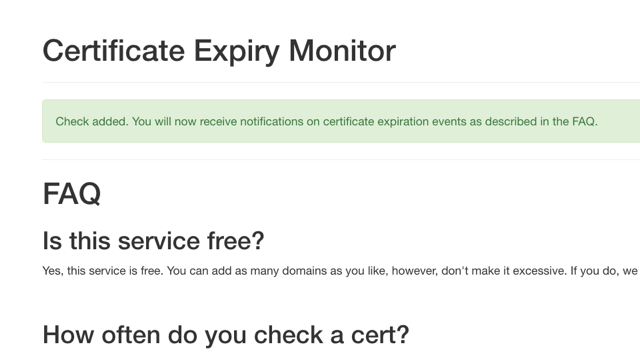 Certificate Expiry Monitor