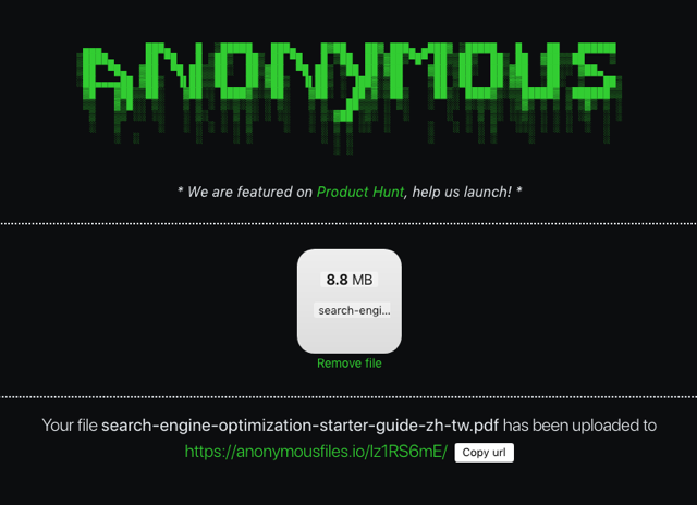 Anonymous Files