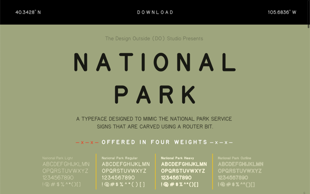 National Park Typeface