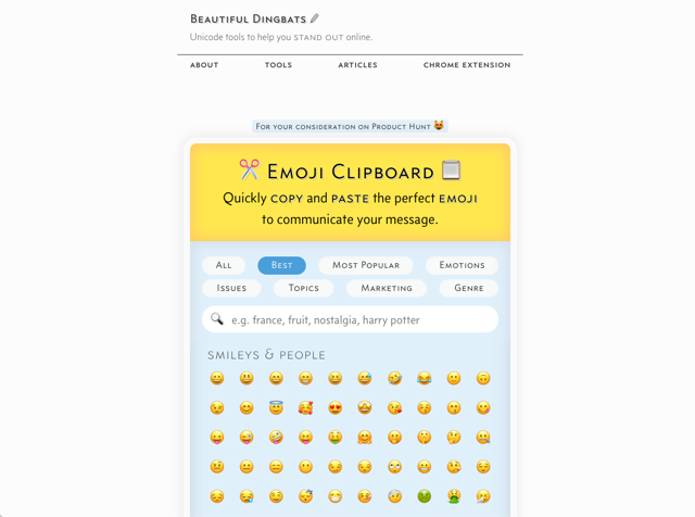Emoji Clipboard 在電腦上使用表情符號，一鍵快速複製貼上剪貼簿