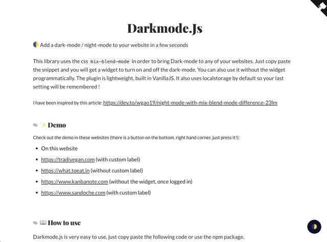 Darkmode.js