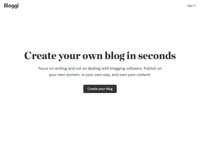 Bloggi 一個簡單的免費網誌，專注於寫作不用煩惱架站技術問題