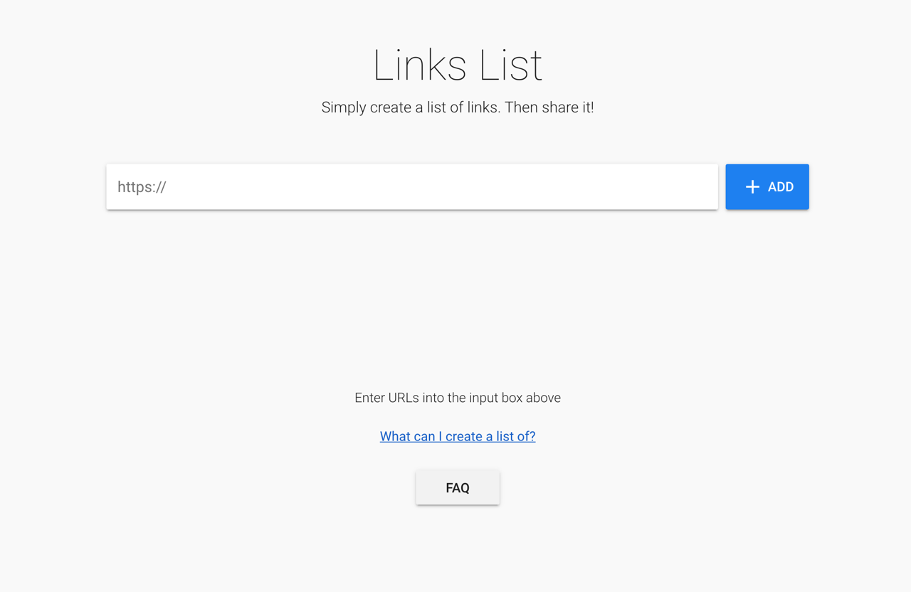 Links List 為多個連結建立列表，產生可共享的短網址