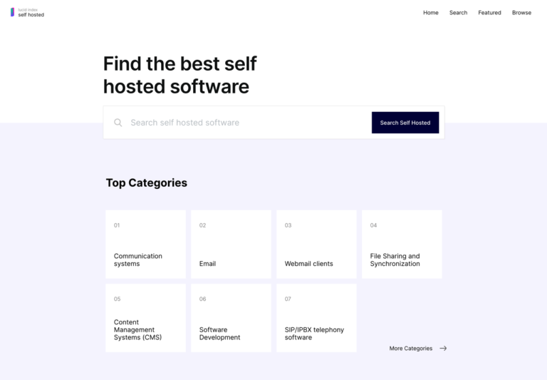 Lucid Index 收錄各種可自行架站程式，以分類或搜尋找出最適合選擇